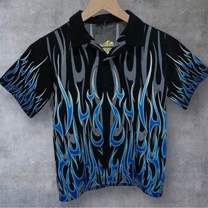 Black and Blue Flame Shirt